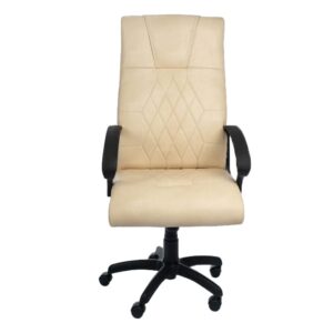Fauteuil President en skai accoudoir plastic - BEIGE - s21