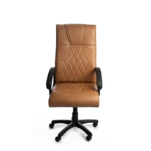 Fauteuil President en skai accoudoir plastic - Tabaco - s21