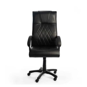 Fauteuil President en skai accoudoir plastic - Noir - s21