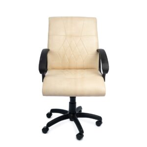 Fauteuil medium en skai accoudoir plastic - BEIGE - s21