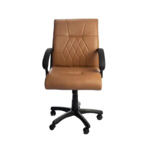 Fauteuil medium en skai accoudoir plastic - Tabaco - s21