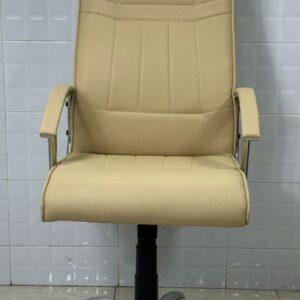 Fauteuil président en similicuir avec structure en chrome - Mh 518 - Beige