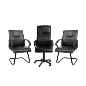 Pack en skai accoudoir plastic - Noir - s15